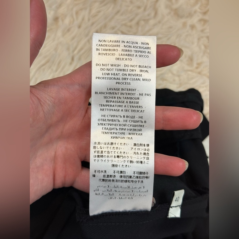 Gucci Uniform Black wool Pants Trousers raw hem size 40 pocket zip straight leg - Picture 12 of 14